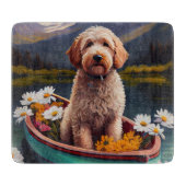Planche À Découper Goldendoodle on a Paddle : Une aventure Pittoresqu (Devant)
