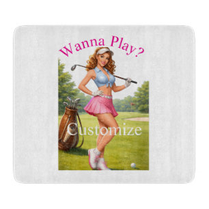 Planche À Découper Golfeuse féminine en forme Thunder_Cove