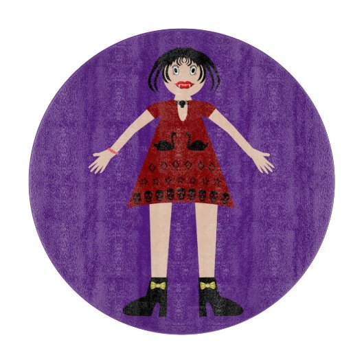 Planche À Découper Gothique Halloween Vampire Lady (Devant)