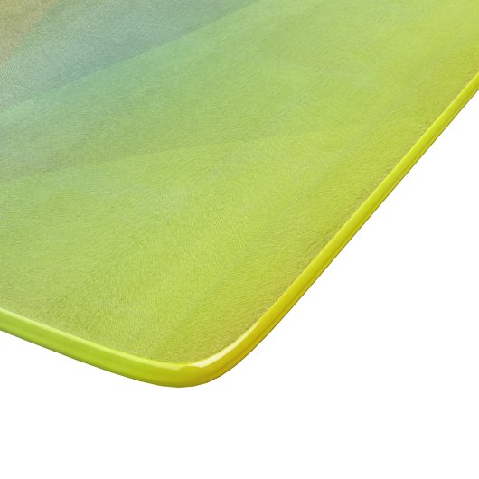 Planche À Découper Gradation géométrique jaune moderne (Coin)