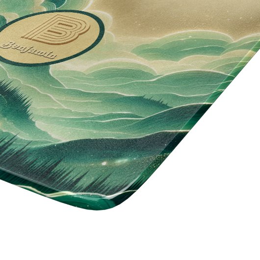 Planche À Découper Gradient Emerald Kelly Parties scintillant verte M (Coin)