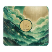 Planche À Découper Gradient Emerald Kelly Parties scintillant verte M (Devant)