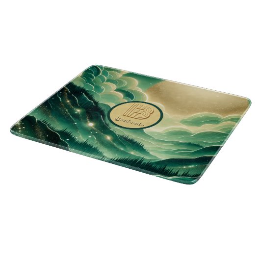 Planche À Découper Gradient Emerald Kelly Parties scintillant verte M (Coin)