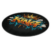 Planche À Découper Graffiti Roi Couronné de la Rue (Coin)