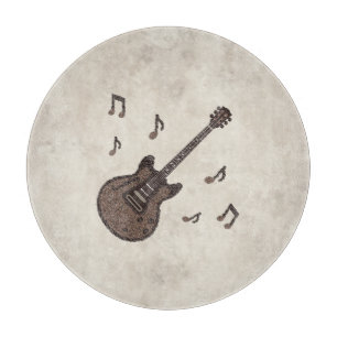 Planche À Découper Grains de café-Café-Guitare-Art du café-Musique-