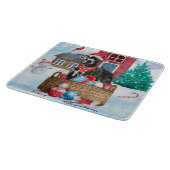 Planche À Découper Grand chien Danois dans la neige Maison de chien d (Coin)