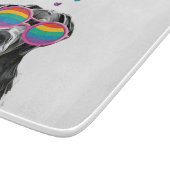 Planche À Découper Grand chien Danse avec Coeurs Saint-Valentin (Coin)