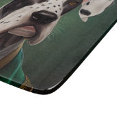 Planche À Découper Grand chien Danse en tenue de la Saint Patrick (Coin)