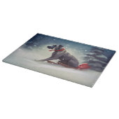 Planche À Découper Grand Dane Noël hiver neige (Coin)