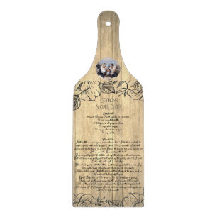 Planche À Découper Grand-mère Secret Recette Famille Photo Keepsaké