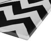 Planche À Découper Grande conception noire décorée d'un monogramme (Coin)