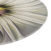 Planche À Découper Grande Fleur d'ivoire, Abstrait Art Fractal Modern (Coin)