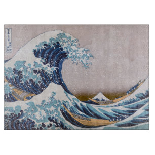 Planche À Découper Grande vague du tsunami Kanagawa Japon par Hokusai