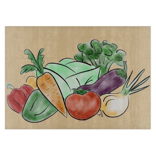 Planche À Découper Grande Veggie Love Cutboard (Devant)