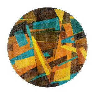 Planche À Découper Grandes Abstraites colorées : Texture de peinture