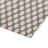 Planche À Découper Grands points rétro - blanc et taupe (Coin)