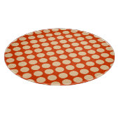 Planche À Découper Grands points rétro - orange pâle et mandarine (Coin)
