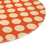 Planche À Découper Grands points rétro - orange pâle et mandarine (Coin)