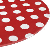 Planche À Découper Grands points rétro - rouge et blanc (Coin)