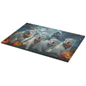 Planche À Découper Grands Pyrénées Halloween Effrayant (Coin)