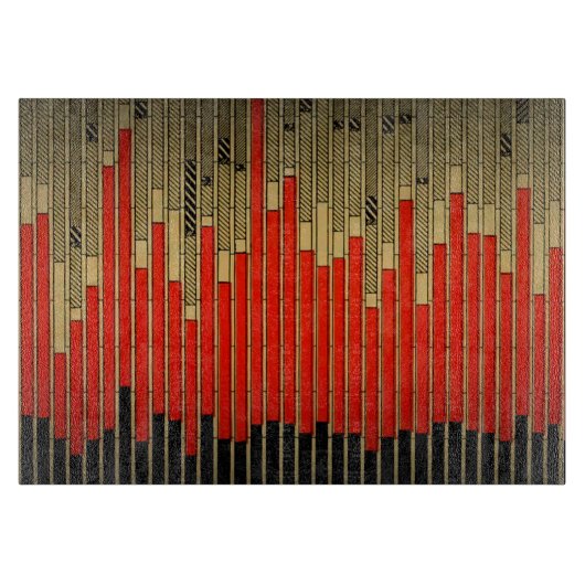 Planche À Découper Graphique à barres vintage (Devant)