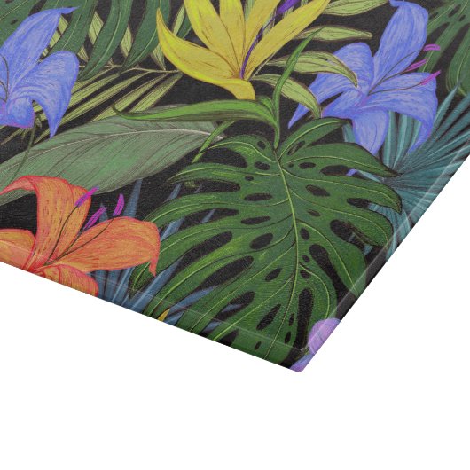 Planche À Découper Graphique de fleur d'Aloha de Hawaii tropical (Coin)