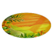 Planche À Découper Graphique Feuille et agrumes (Coin)