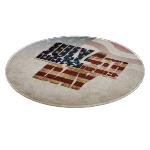 Planche À Découper Graphisme Grunge USA 4 juillet Indépendance