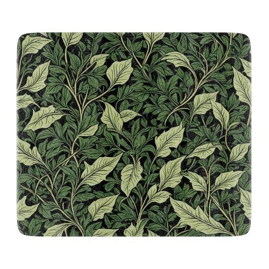 Planche À Découper Grappe de vignes aux nuances de verre vert (Devant)