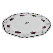 Planche À Découper Grappes Art Déco (personnalisées) Charcuterie (Coin)