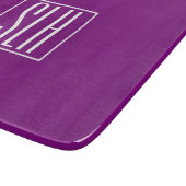 Planche À Découper Gras moderne 3 initiales Monogramme | Blanc et pou (Coin)