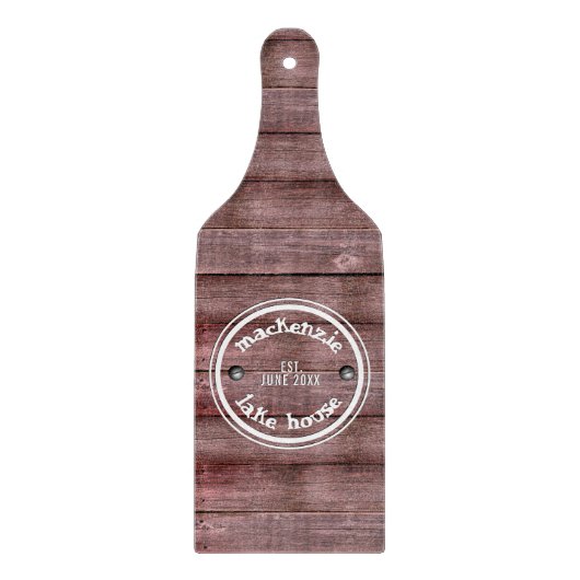 Planche À Découper Gravure de clôture Patinée en bois rustique (Devant)