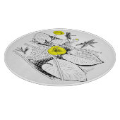 Planche À Découper Gravure de nénuphars (Coin)