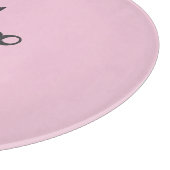 Planche À Découper Gray script initial monogram pink (Coin)