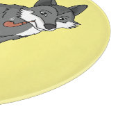 Planche À Découper Gray wolf with pipe cartoon (Coin)