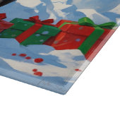 Planche À Découper Great Dane coule dans la neige avec le Casquette d (Coin)