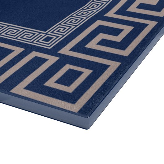 Planche À Découper Grec Meander - Grec Key - Bleu et beige (Coin)