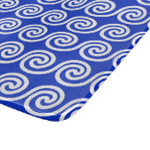 Planche À Découper Grec Meander Key Waves Motif Bleu (Coin)