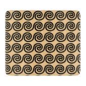 Planche À Découper Grec Meander Key Waves Motif Brown (Devant)