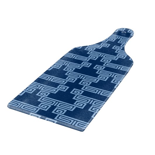 Planche À Découper Greek Key Meander Tier in Blue Indigo (Coin)
