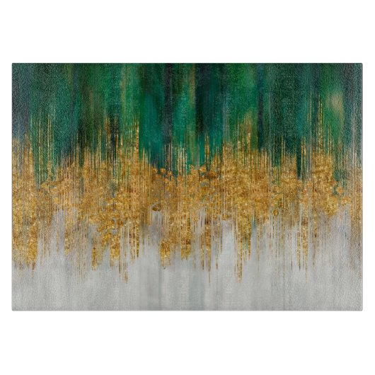 Planche À Découper Green and gold motion abstract (Devant)