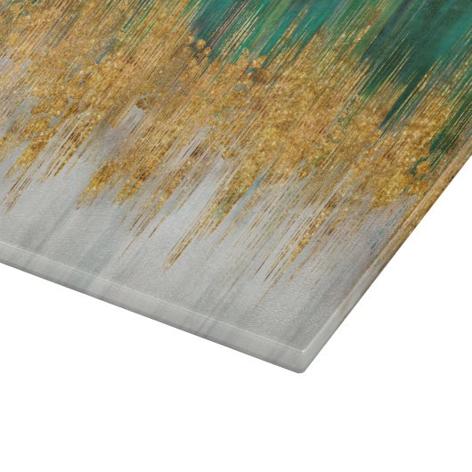 Planche À Découper Green and gold motion abstract (Coin)