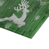 Planche À Découper Green Rustic Christmas Reindeer Cutting Board (Coin)