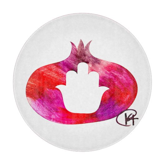 Planche À Découper Grenade Hamsa Art (Devant)