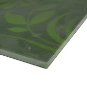 Planche À Découper Grenades peintes à Shalom sur verre vert (Coin)