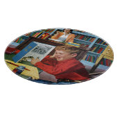 Planche À Découper Grenouille dans la bibliothèque (Coin)