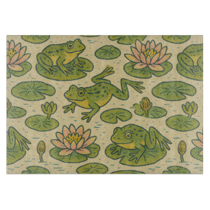 Planche À Découper Grenouille et lili pads Grenouilles Nénuphars