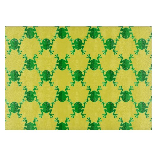 Planche À Découper Grenouilles mignonnes de bande dessinée (Devant)