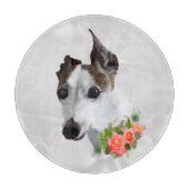 Planche À Découper Greyhound et Fleurs italiennes (Devant)