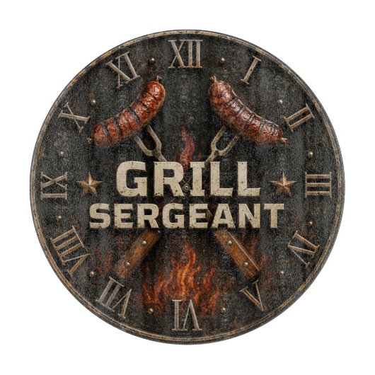 Planche À Découper Grill Sergeant Funny BBQ Grill Master Barbecue (Devant)